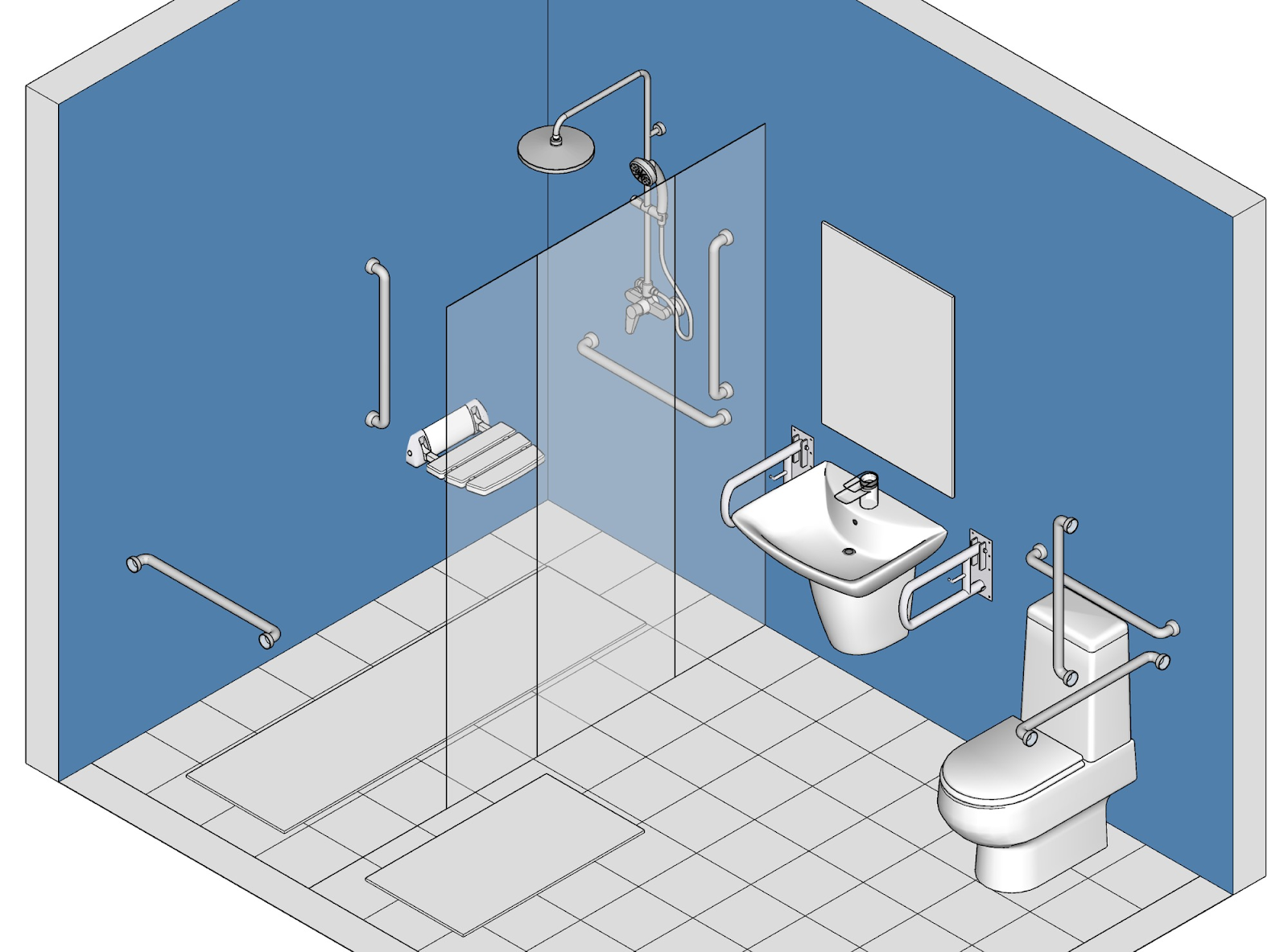 Basic disabled bathroom design